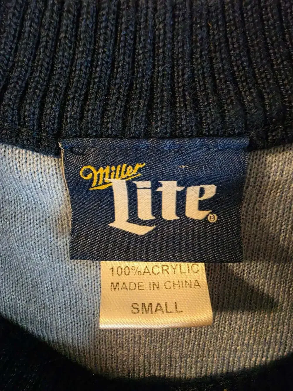 Miller Lite 'Tis Miller Time Ugly Christmas Holiday Sweater Small
